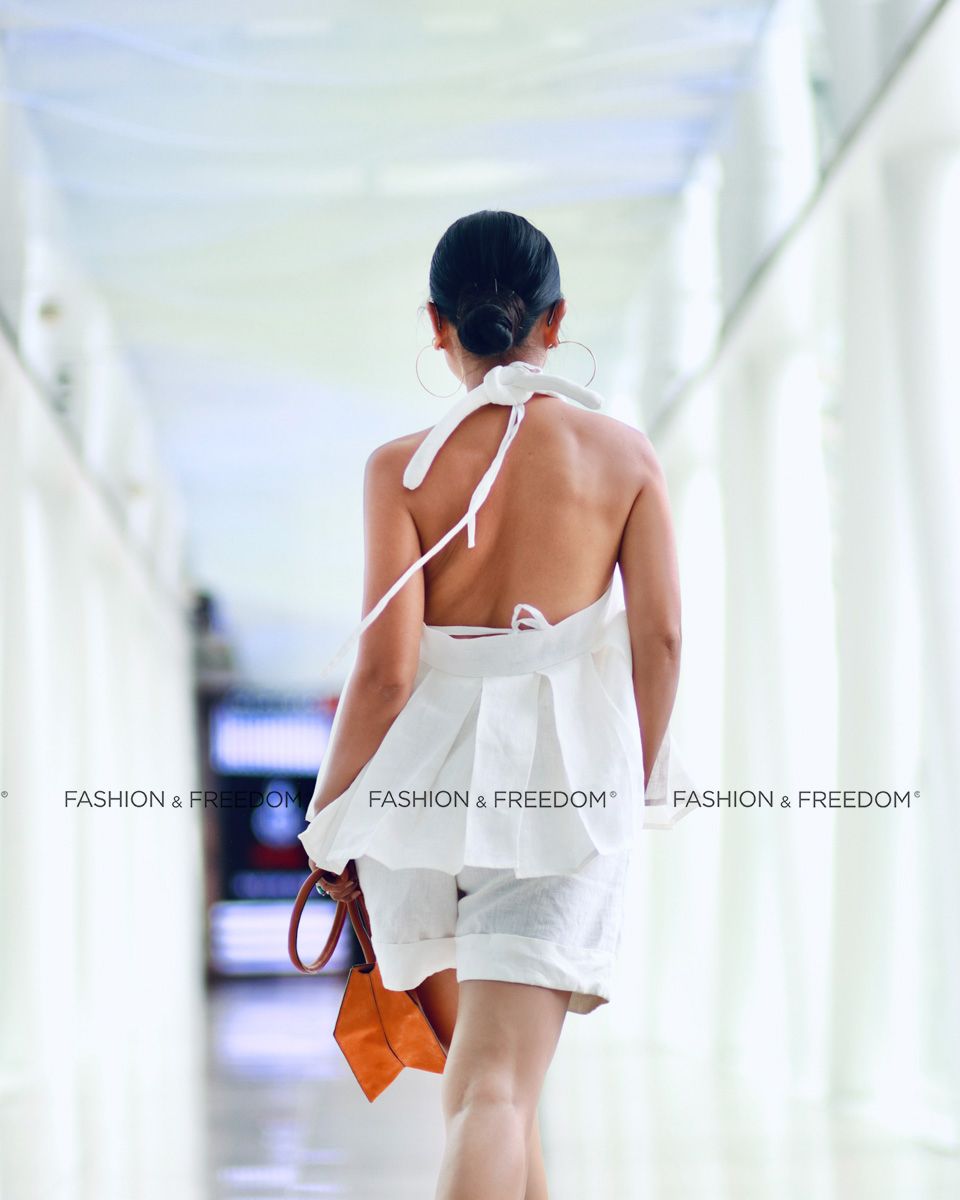 Quần Short Linen Trắng Chocolate Fall In Love