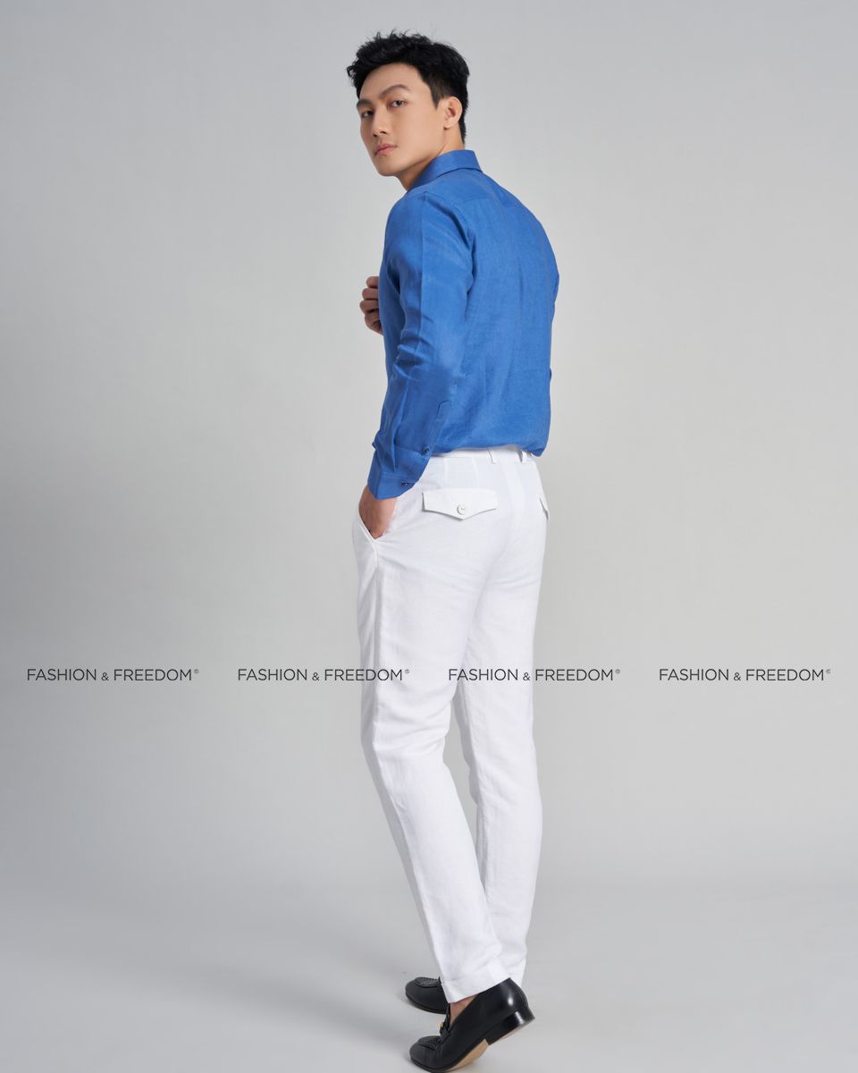 Áo Sơ Mi Nam Linen Xanh Dark Teal The New Cool