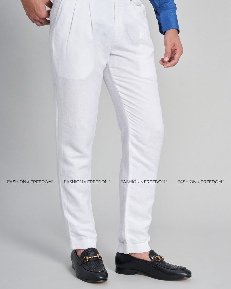 Quần Dài Linen Nam Trắng The New Cool