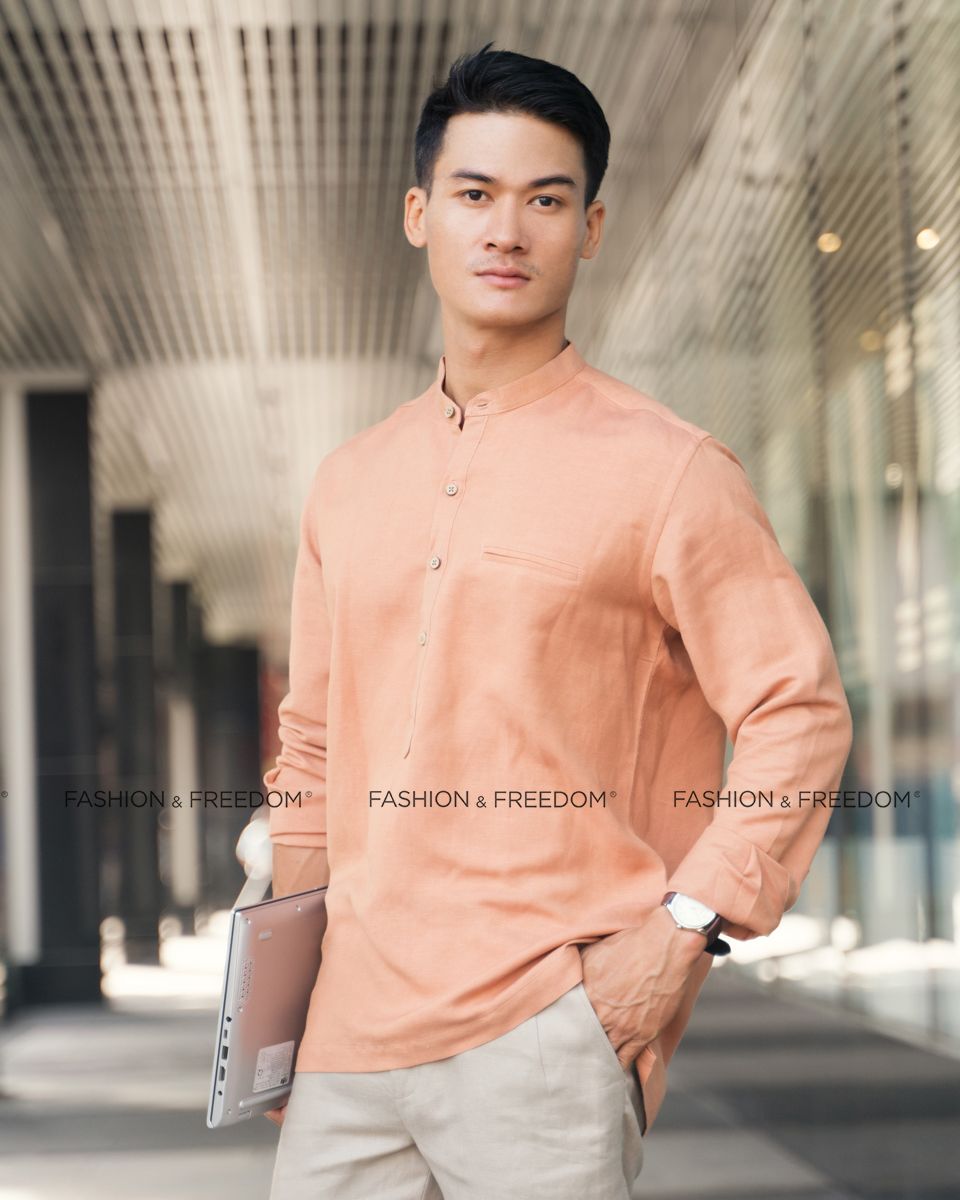 Sơ Mi Linen Bò Nhạt New Spirit