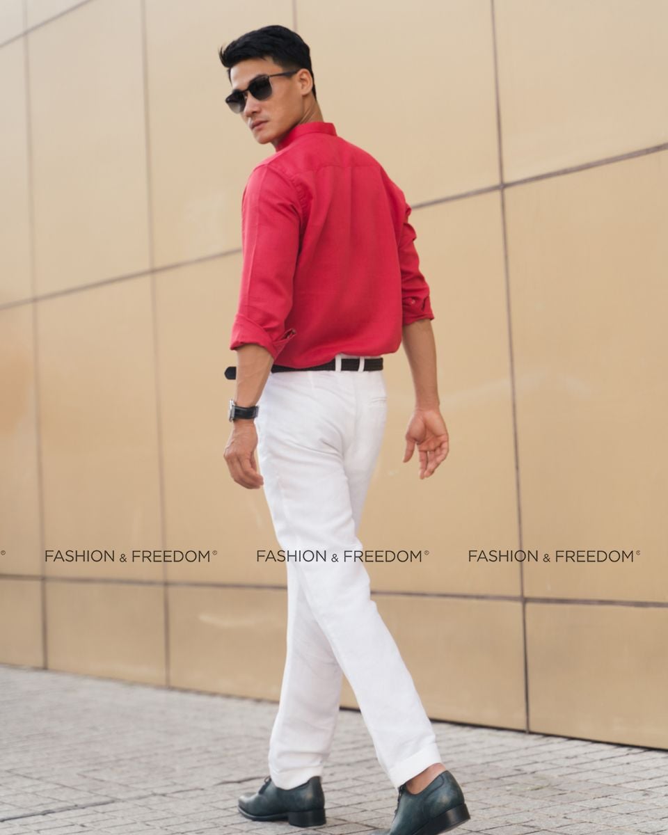 Sơ Mi Linen Đỏ New Spirit