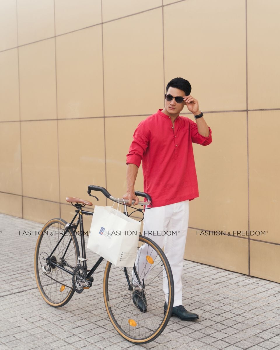 Sơ Mi Linen Đỏ New Spirit