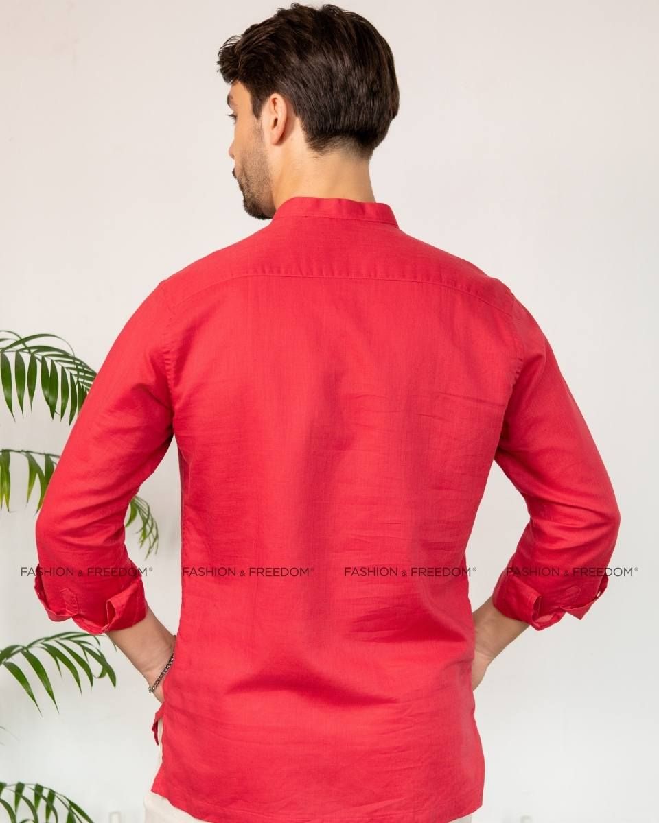 Sơ Mi Linen Đỏ New Spirit