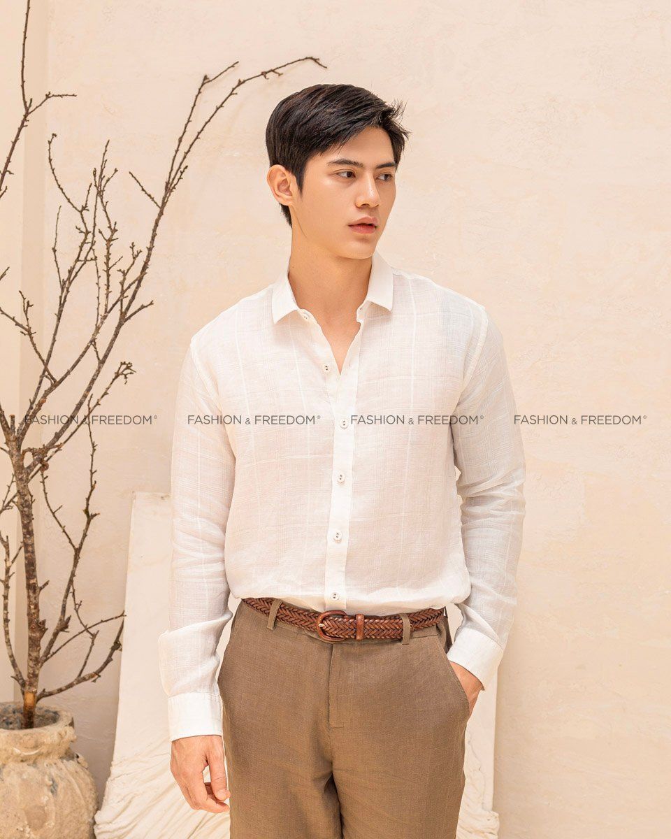 Quần Dài Linen Nam Nâu Đậm