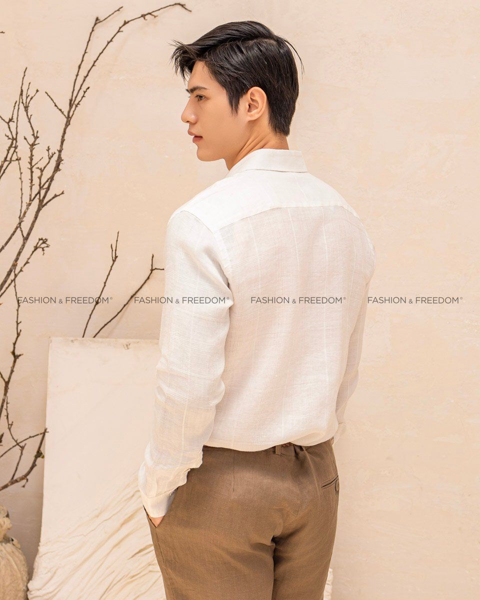 Quần Dài Linen Nam Nâu Đậm