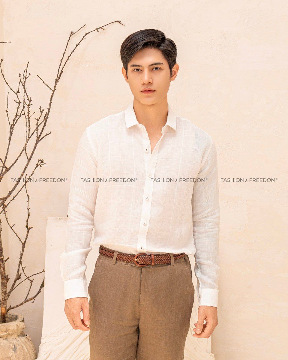 Quần Dài Linen Nam Nâu Đậm