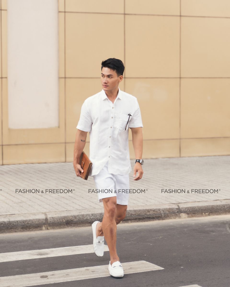 Áo Sơ Mi Linen Trắng New Spirit