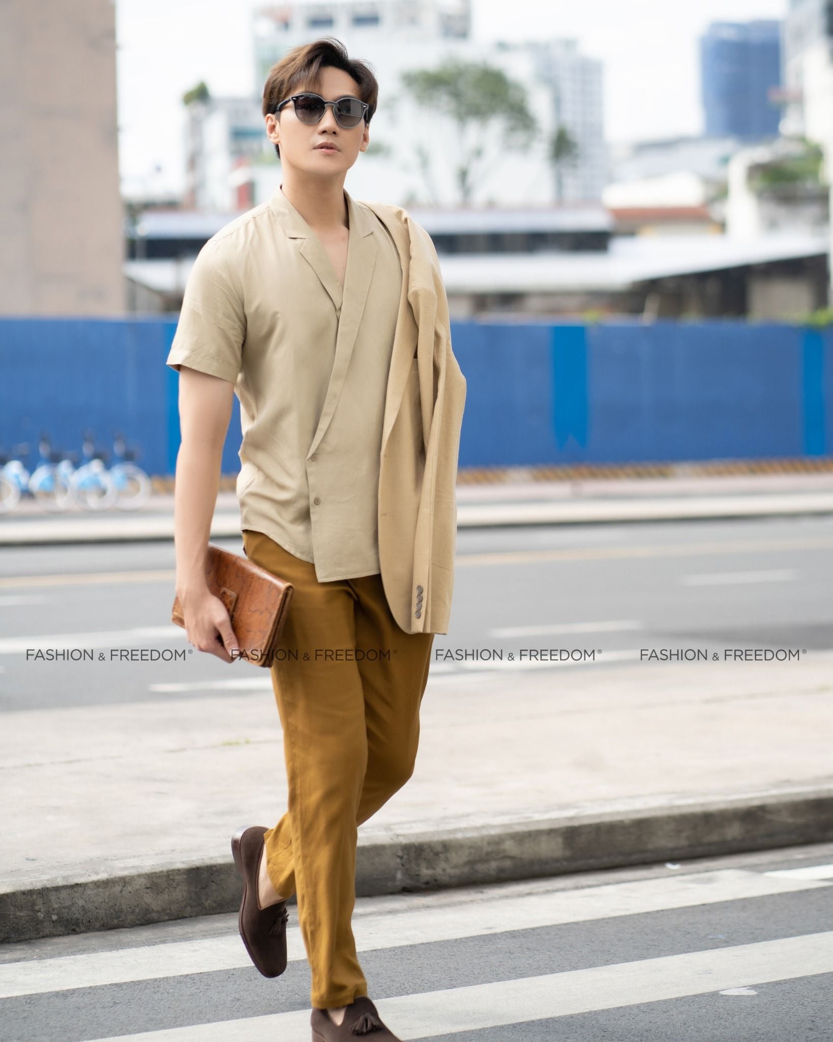 Quần Dài Nam Linen Vàng Nâu