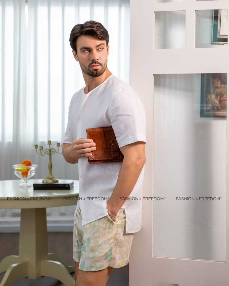 Áo Sơ Mi Nam Linen Trắng