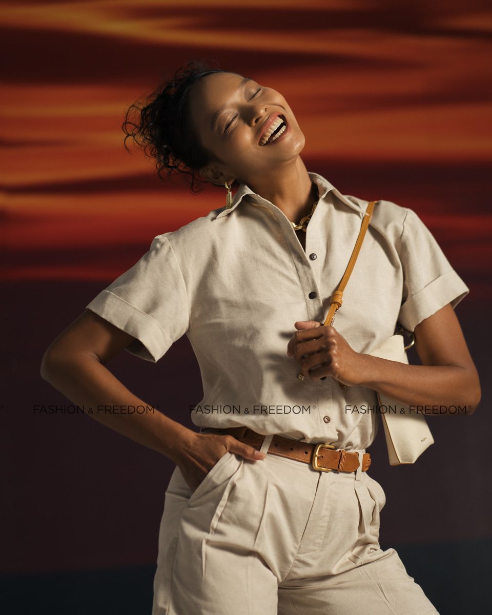 Áo Sơ Mi Linen Kem Summer Get Away