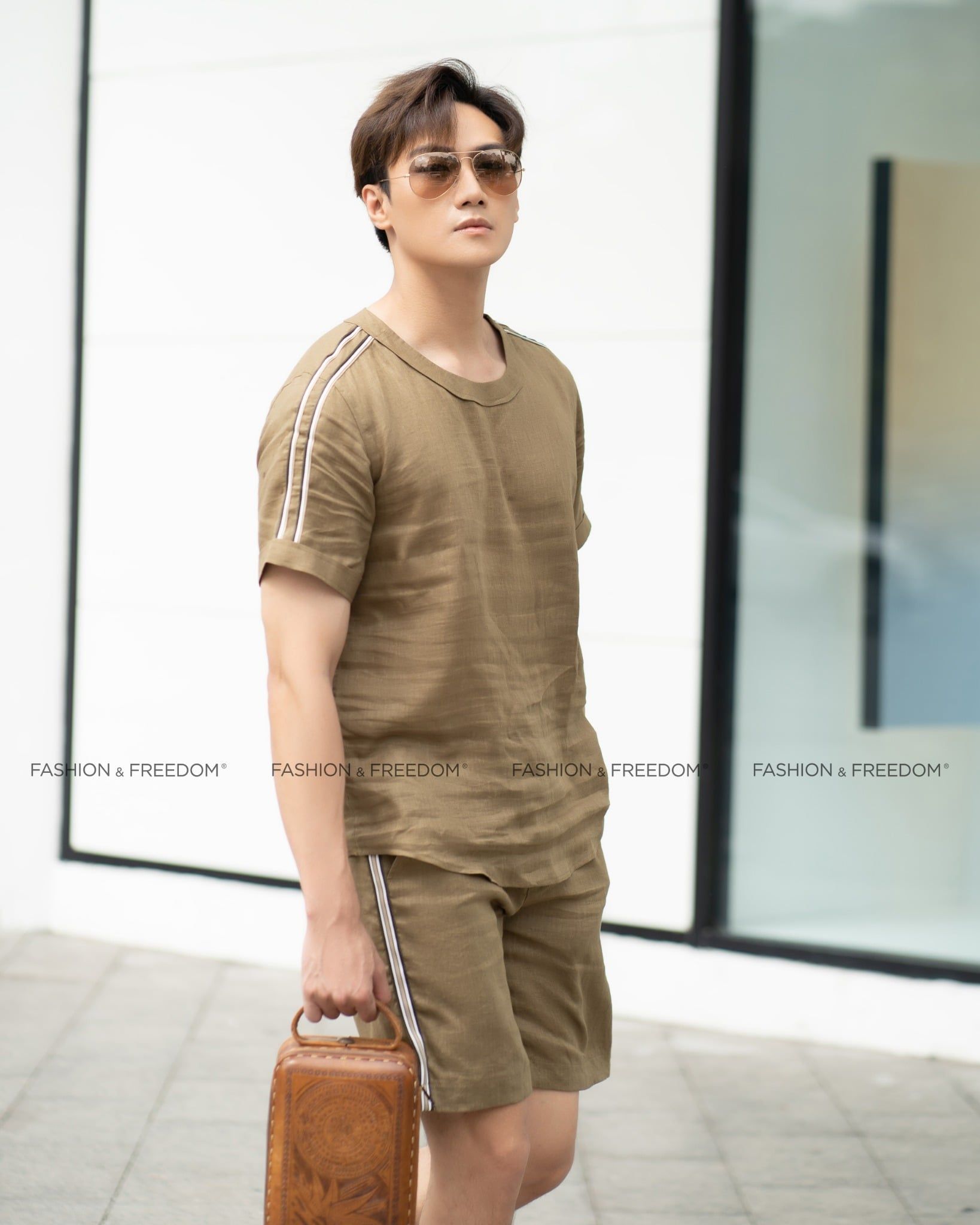 Quần Short Nam Xanh Rêu Tender Drit