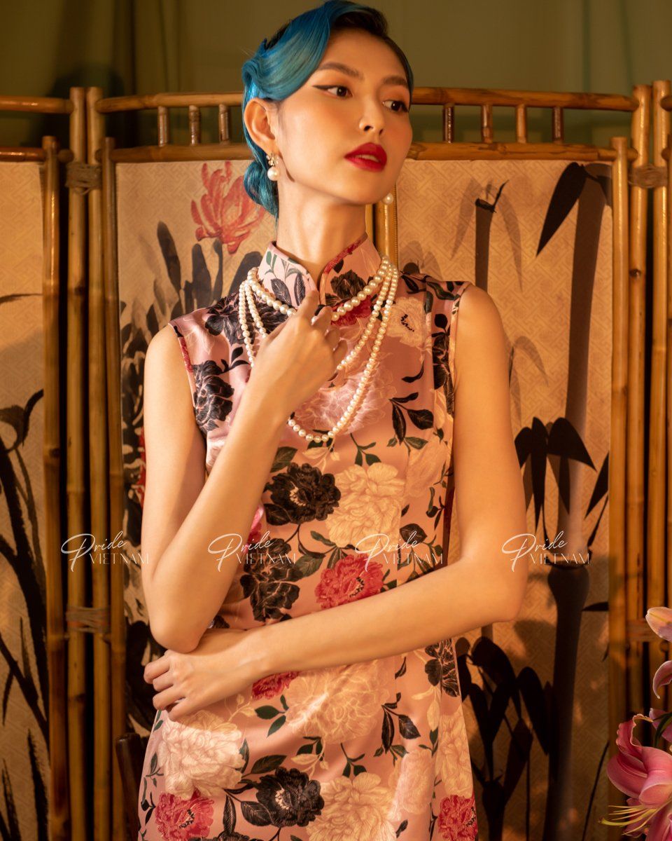 Sườn Xám Lụa Hồng Xuân Như Ý