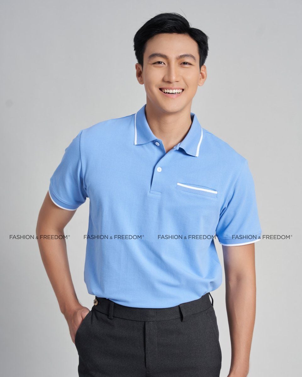 Áo Thun Nam Cotton Xanh Biển Đậm The New Cool