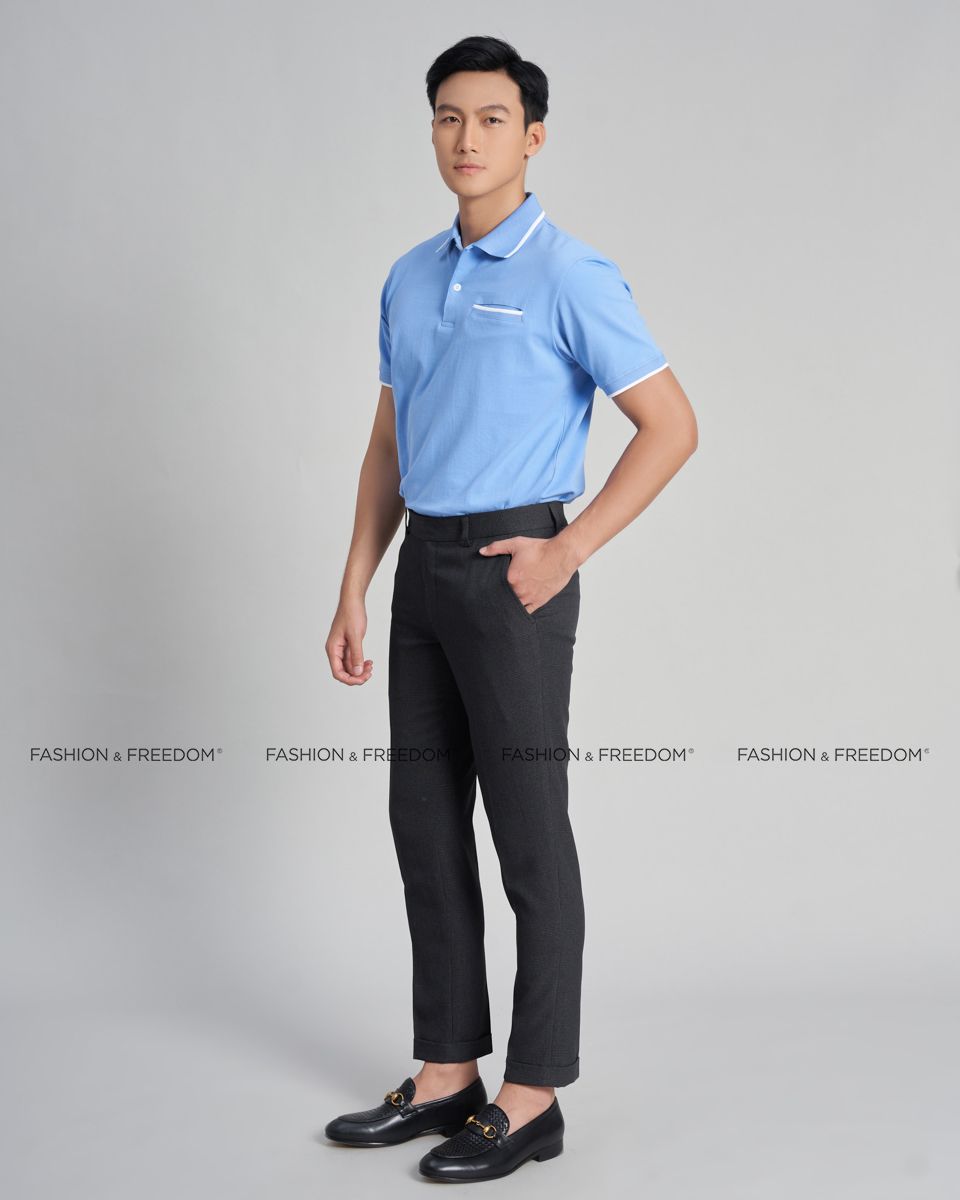 Áo Thun Nam Cotton Xanh Biển Đậm The New Cool