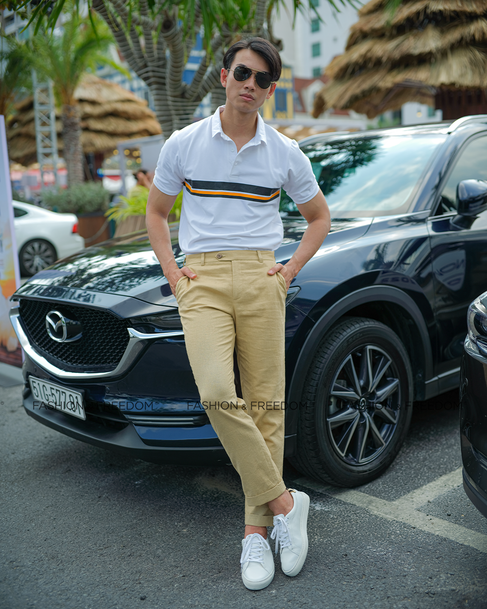 Áo Thun Nam Cotton Trắng