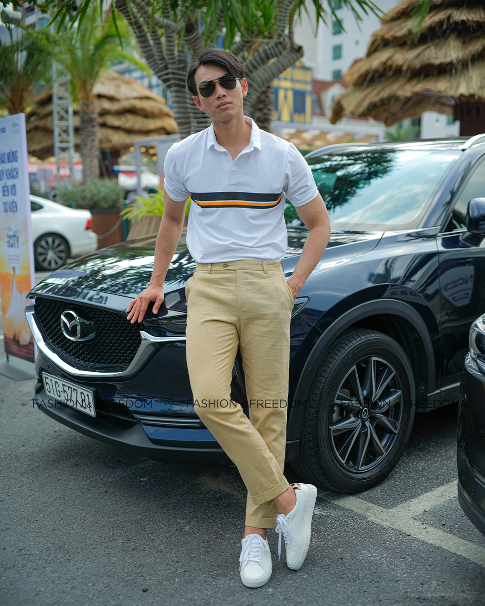 Áo Thun Nam Cotton Trắng