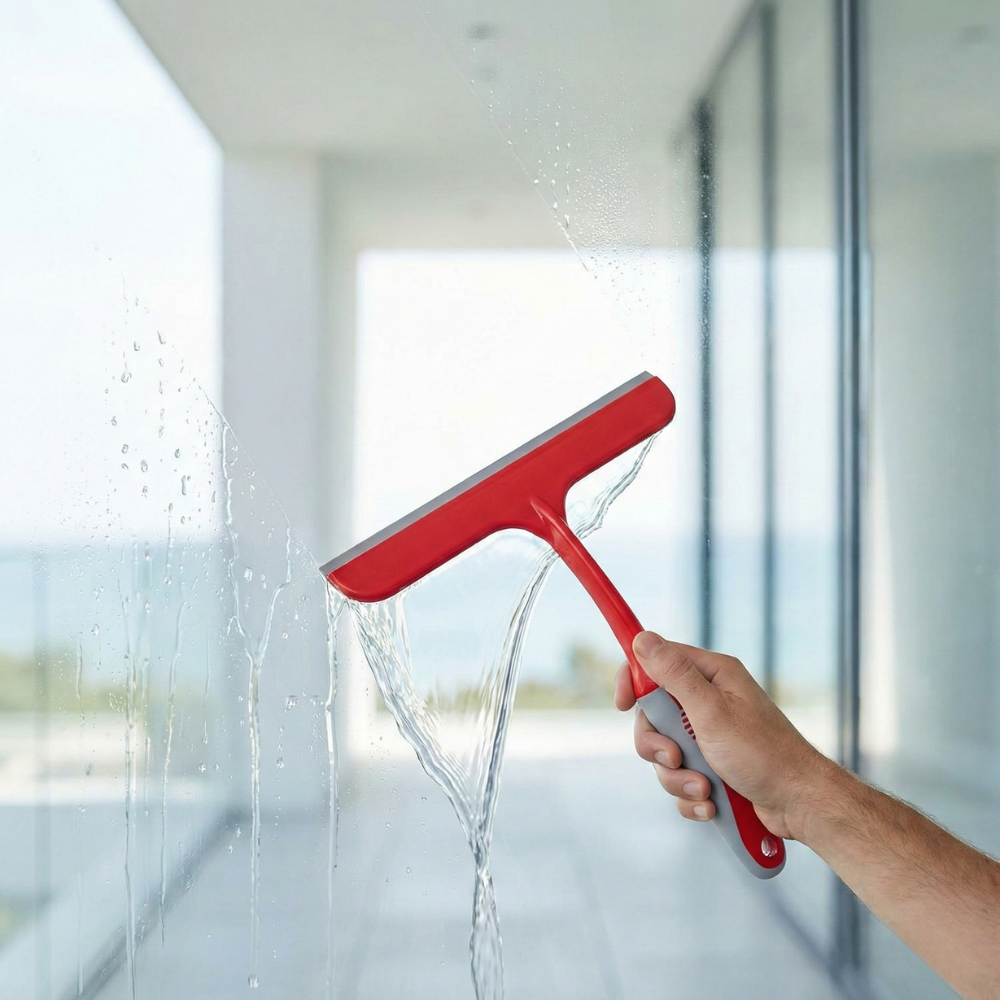 CÂY GẠT NƯỚC 22CM ĐẦU CAO SU TAY CẦM BẰNG NHỰA