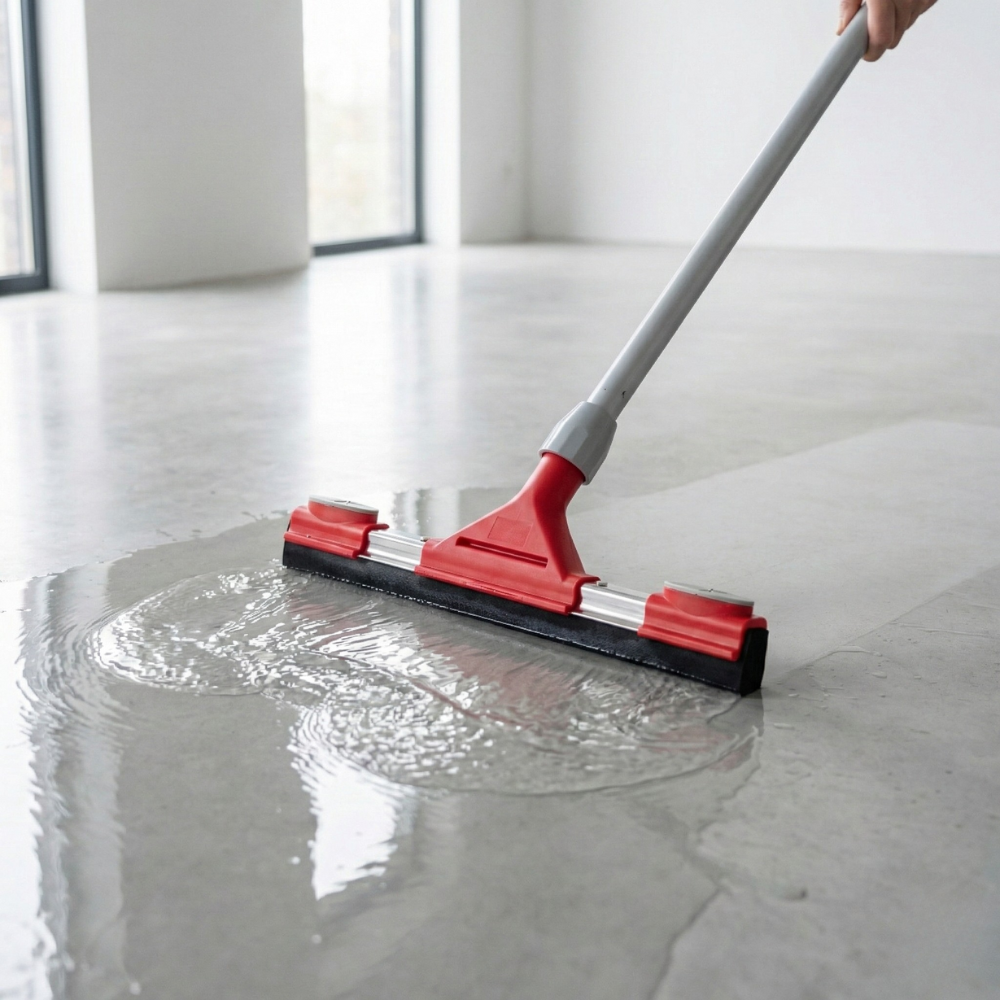 CHỔI QUÉT SÀN NHỰA 35CM TAY CẦM DÀI 130CM KIM LOẠI
