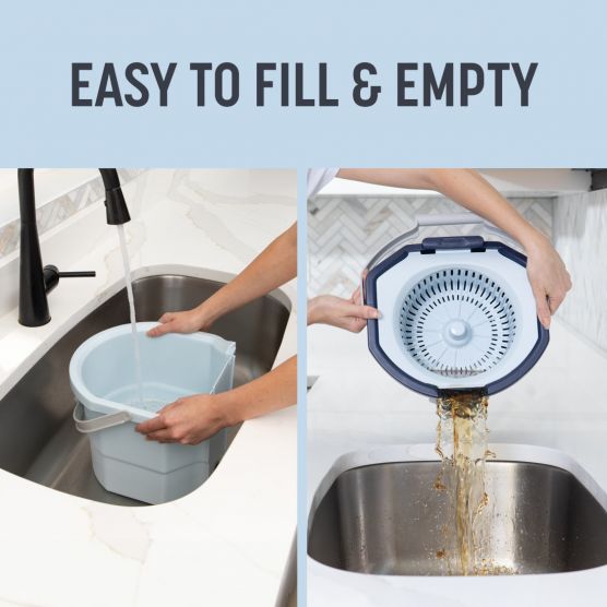 CASABELLA BỘ CÂY LAU NHÀ XOAY KÈM 2 XÔ TÁCH NƯỚC