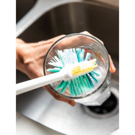 CASABELLA CỌ NHỰA RỬA CHAI LỌ ĐẦU BÀN CHẢI 33.27CM