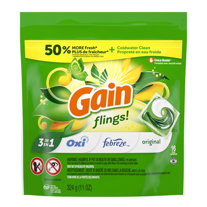 GAIN TÚI 16 VIÊN GIẶT XẢ HƯƠNG NGUYÊN BẢN 324G