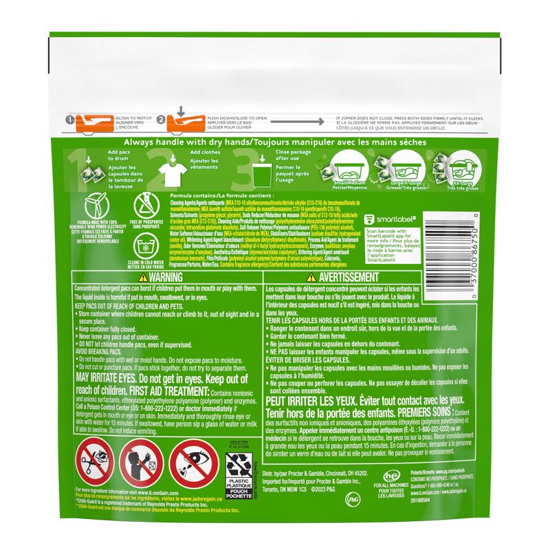 GAIN TÚI 16 VIÊN GIẶT XẢ HƯƠNG NGUYÊN BẢN 324G