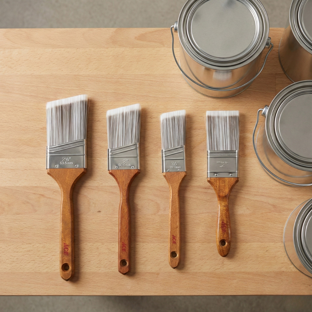 BỘ 4 CỌ SƠN POLYESTE CÁN GỖ ACE