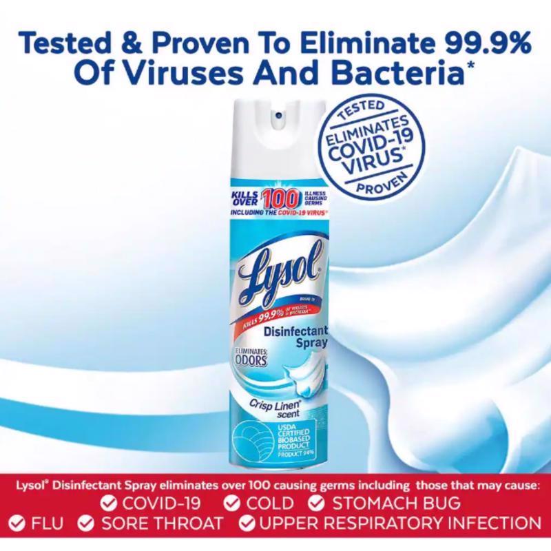 LYSOL XỊT KHỬ TRÙNG BỀ MẶT HƯƠNG VẢI LANH 562ML