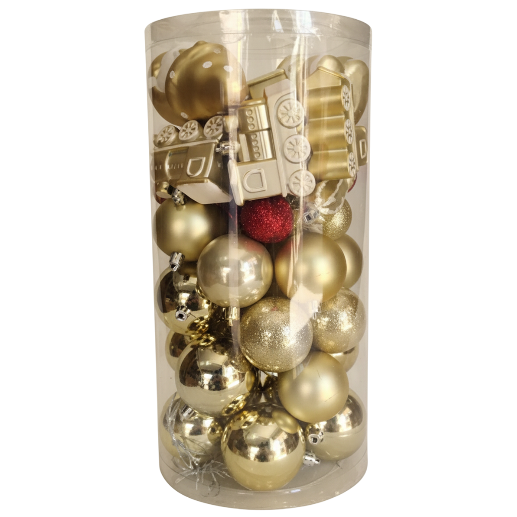 HỘP NHIỀU LOẠI CHÂU BẰNG NHỰA TRANG TRÍ GIÁNG SINH