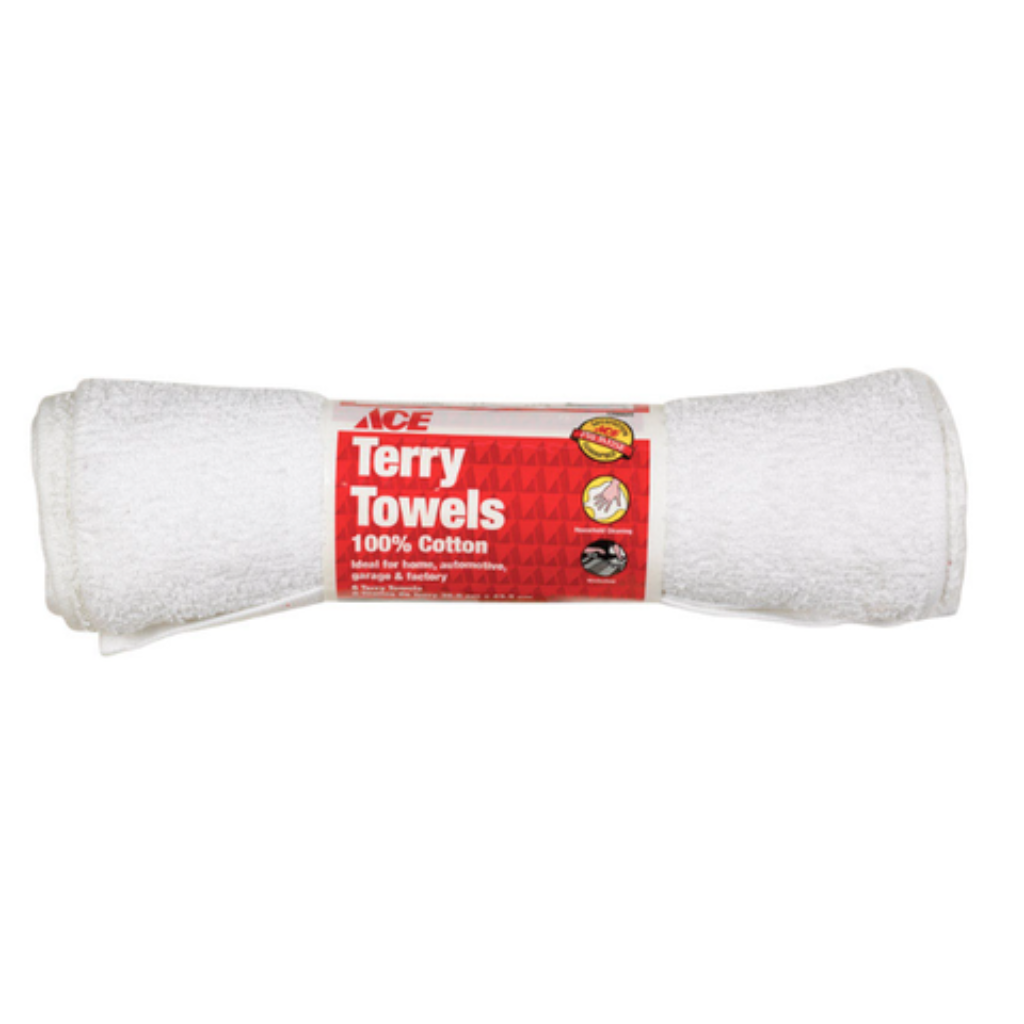ACE GÓI 6 KHĂN LAU VẢI COTTON TERRY 35.5X43CM