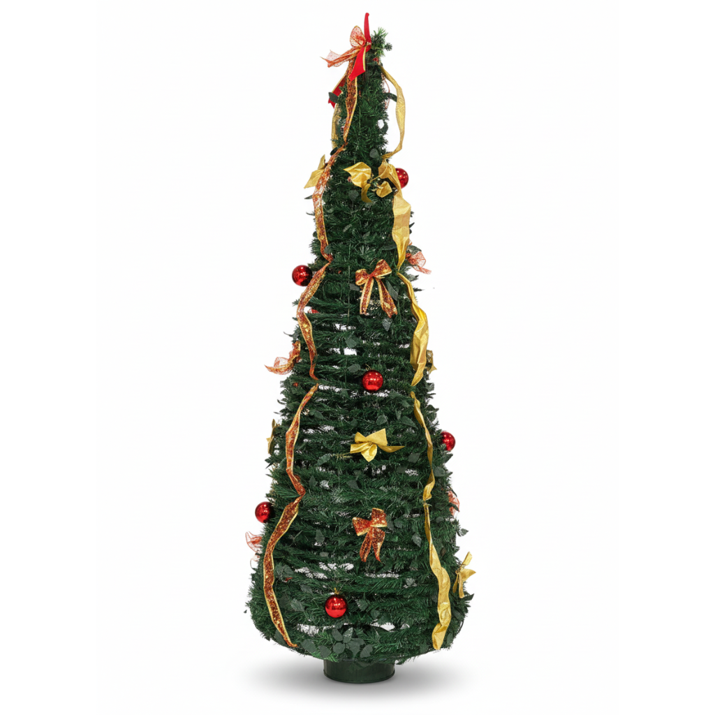 CÂY THÔNG NHỰA NOEL CÓ THỂ GẤP KÈM ĐÈN 180CM