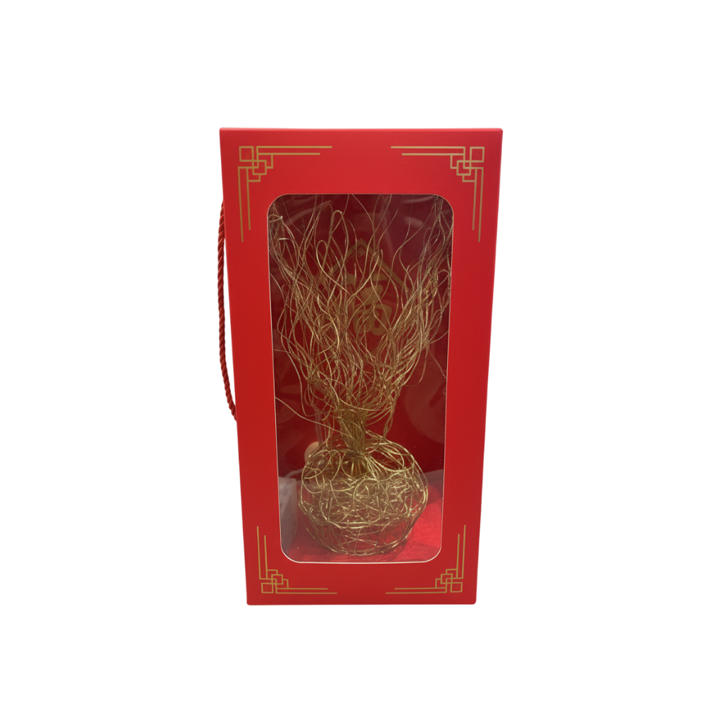 CHẬU CÂY NHỰA TRANG TRÍ GIÁNG SINH KÈM ĐÈN