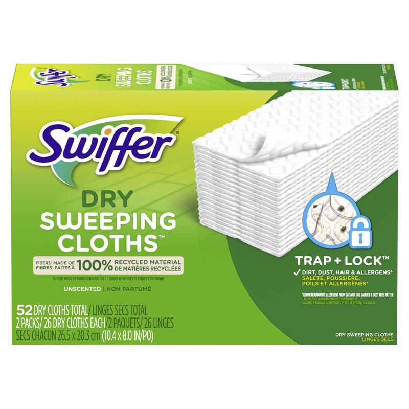 SWIFFER HỘP 52 MIẾNG KHĂN KHÔ THAY THẾ CÂY LAU NHÀ