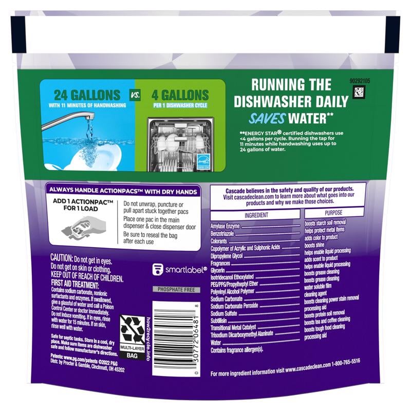 CASCADE GÓI 11 VIÊN RỬA CHÉN CHO MÁY RỬA CHÉN 170G