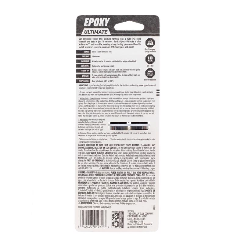 GORILLA KEO EPOXY CƯỜNG LỰC CỰC CAO XÁM ĐEN 25ML