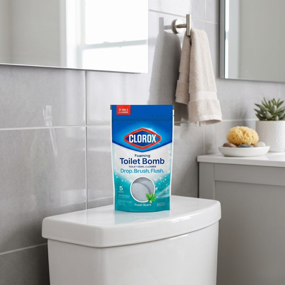 CLOROX GÓI 5 VIÊN TẨY RỬA BỒN CẦU 150G HƯƠNG THƠM
