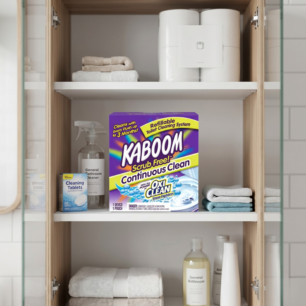 KABOOM VIÊN THẢ TẨY RỬA BỒN CẦU KHÔNG CẦN CHÀ