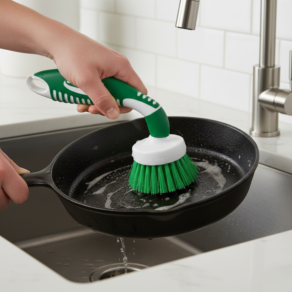 LIBMAN CỌ RỬA BẾP CÁN CONG NHỰA TÁI CHẾ 10.2CM