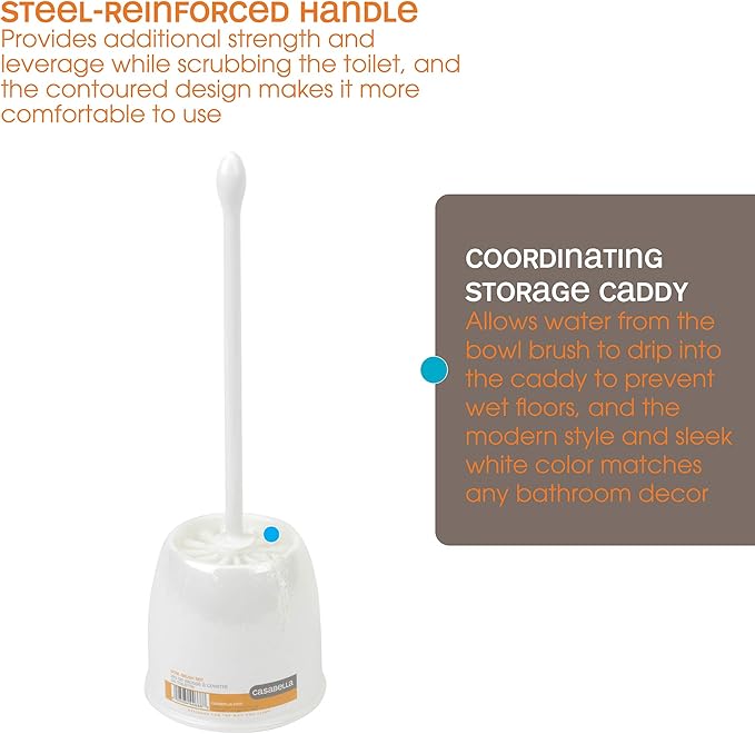 CASABELLA BỘ BÀN CHẢI VỆ SINH BỒN CẦU KÈM CHÂN ĐỠ