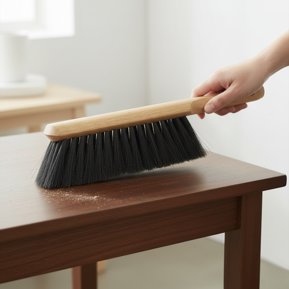 DQB CHỔI LÔNG NGỰA TAY CẦM GỖ 23CM