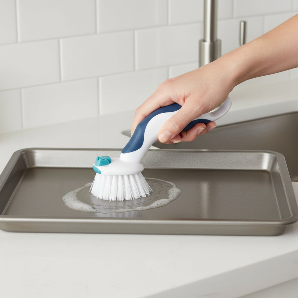 SCOTCH BRITE BÀN CHẢI CỌ RỬA CHÉN ĐĨA NHỰA 10CM