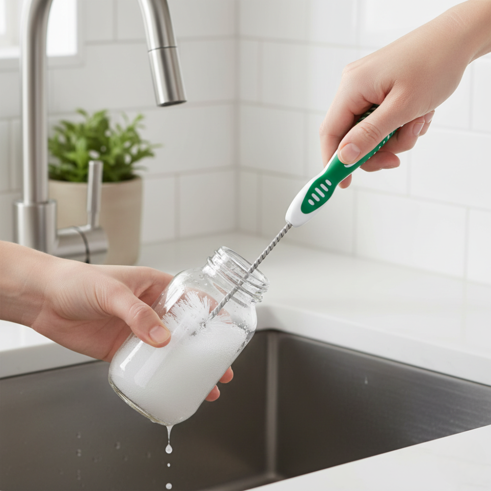 LIBMAN CỌ CHÙI RỬA BÌNH TAY CẦM NHỰA 15CM