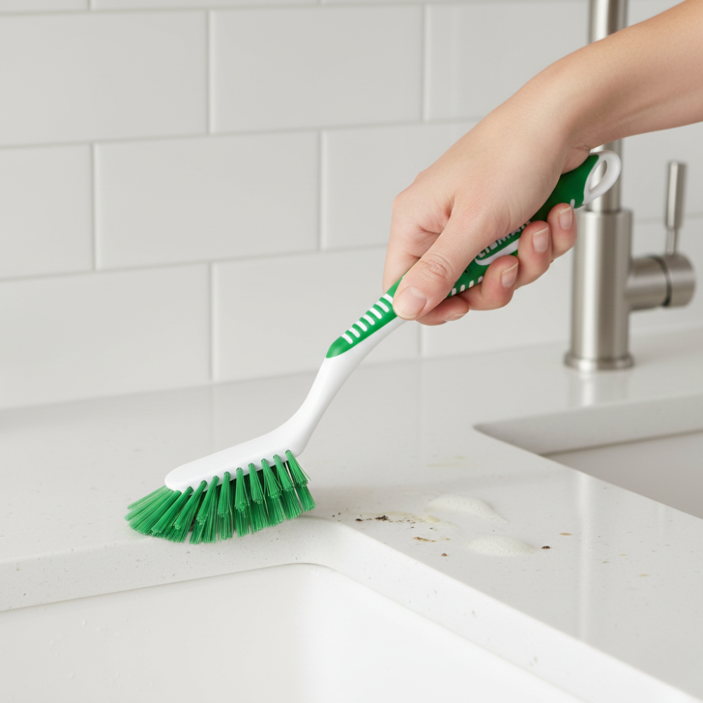 LIBMAN CỌ RỬA BẾP, CHÉN ĐĨA LÔNG CỨNG ĐA NĂNG 20CM