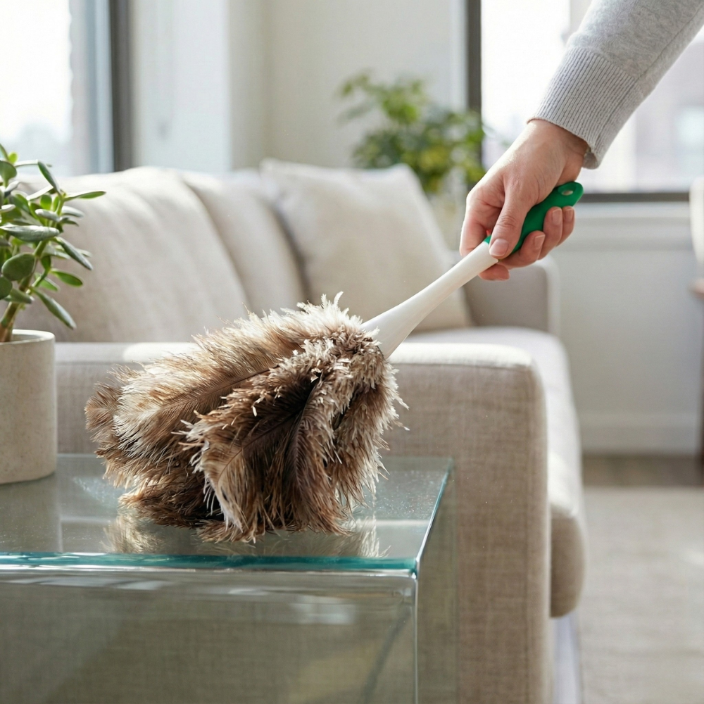 LIBMAN CHỔI PHỦI BỤI LÔNG ĐÀ ĐIỂU CÁN NHỰA