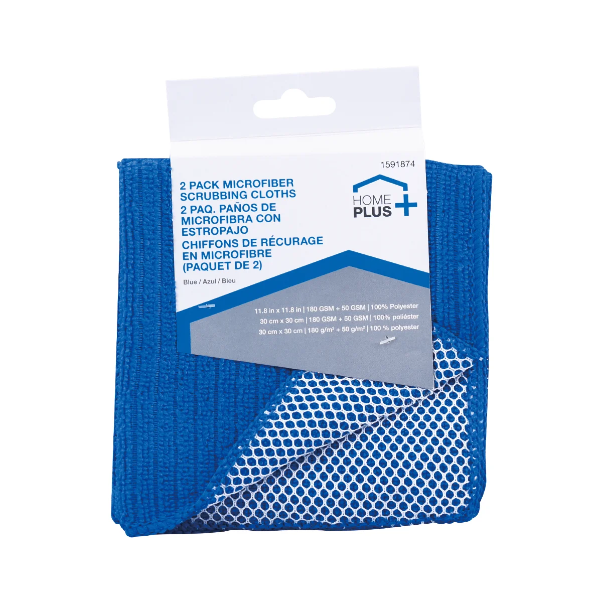 HOME PLUS GÓI 2 KHĂN LAU CHÙI VỆ SINH 30X30CM XANH