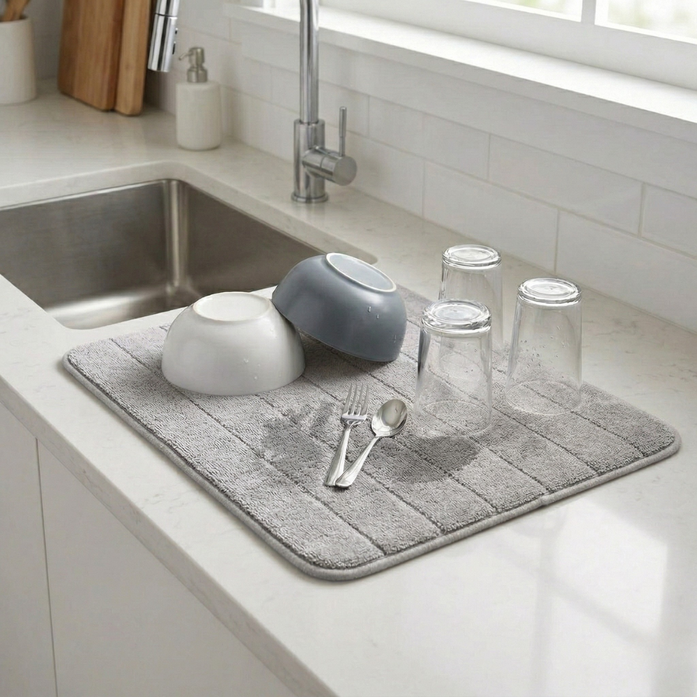 ACE KHĂN LÓT CHÉN DĨA MICROFIBER 39X52CM MÀU NÂU