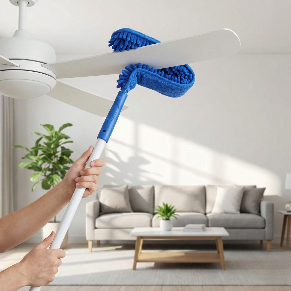 ETTORE CHỔI LAU QUẠT TRẦN 1.5M ĐẦU LAU MICROFIBER