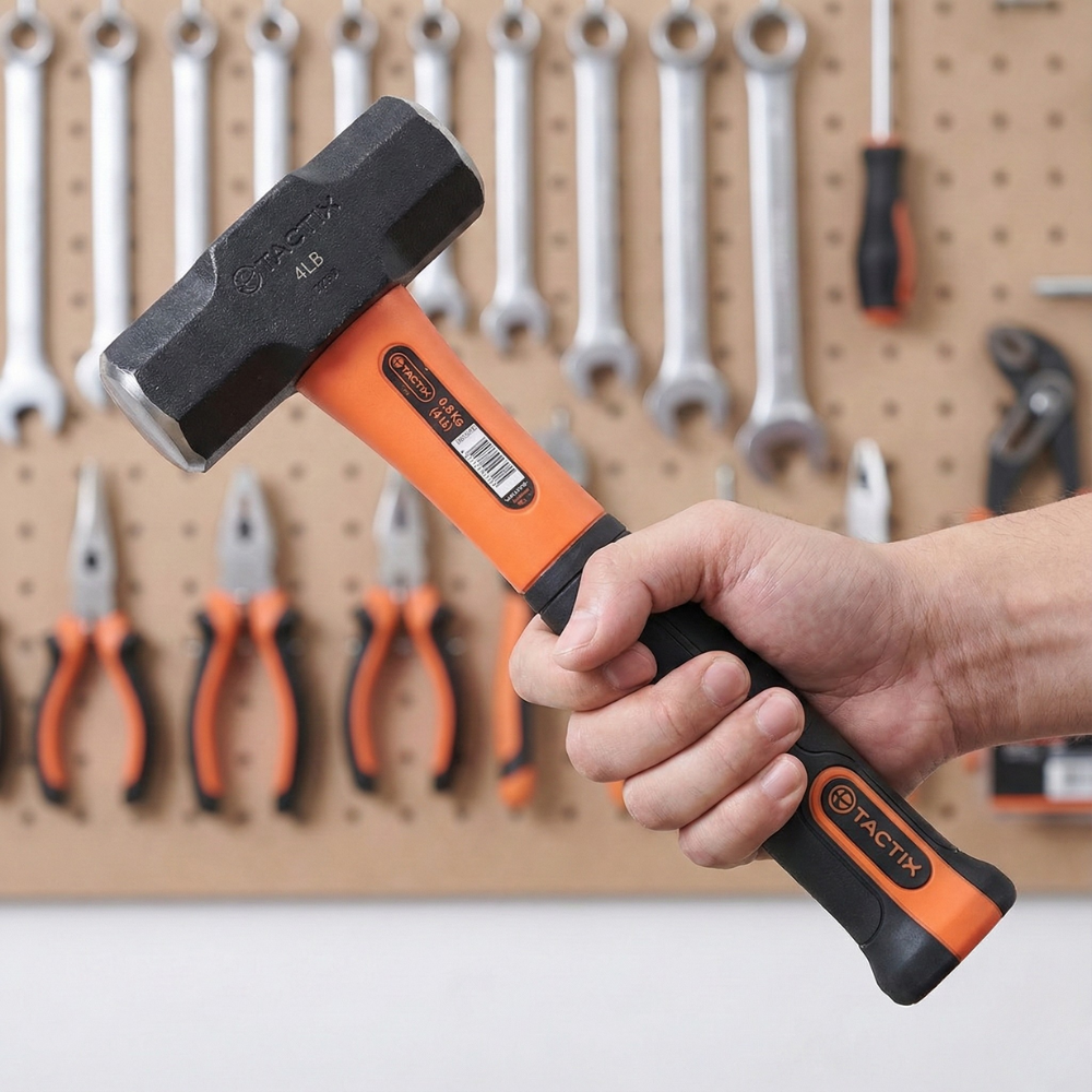 BÚA TẠ TAY CẦM CHỐNG TRƯỢT TACTIX 1.8KG ĐẦU THÉP