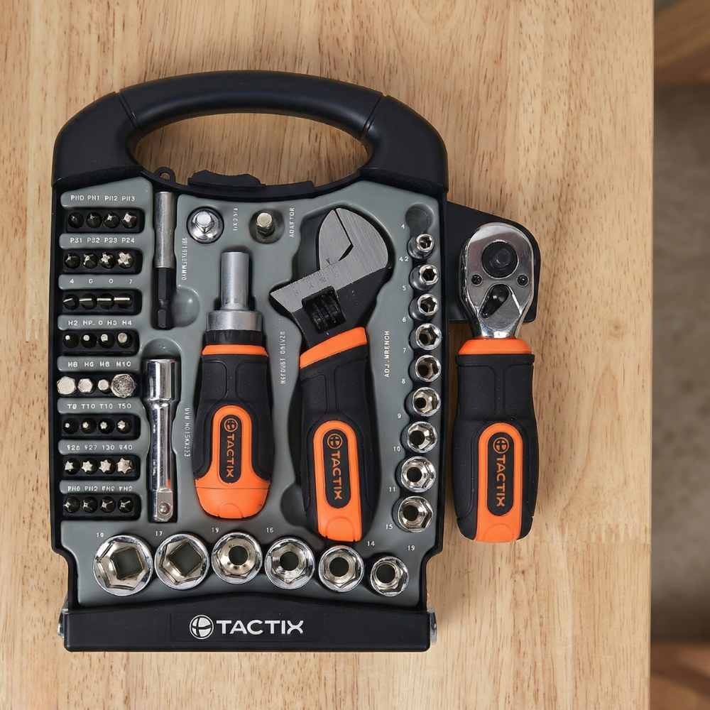 BỘ DỤNG CỤ SỬA CHỮA 55 MÓN TACTIX BẰNG THÉP