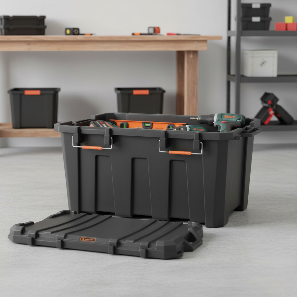 HỘP ĐỰNG DỤNG CỤ 135L TACTIX ĐEN 85X61X45CM NHỰA